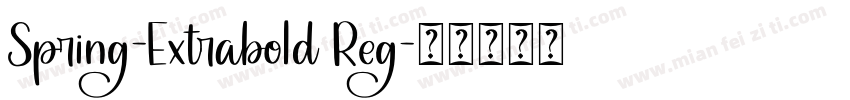 Spring-Extrabold Reg字体转换